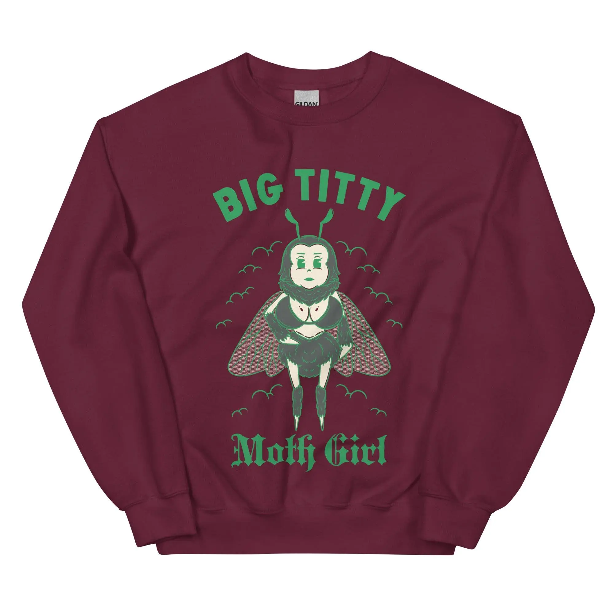 Big Titty Moth Girl Sweatshirt - Image 4