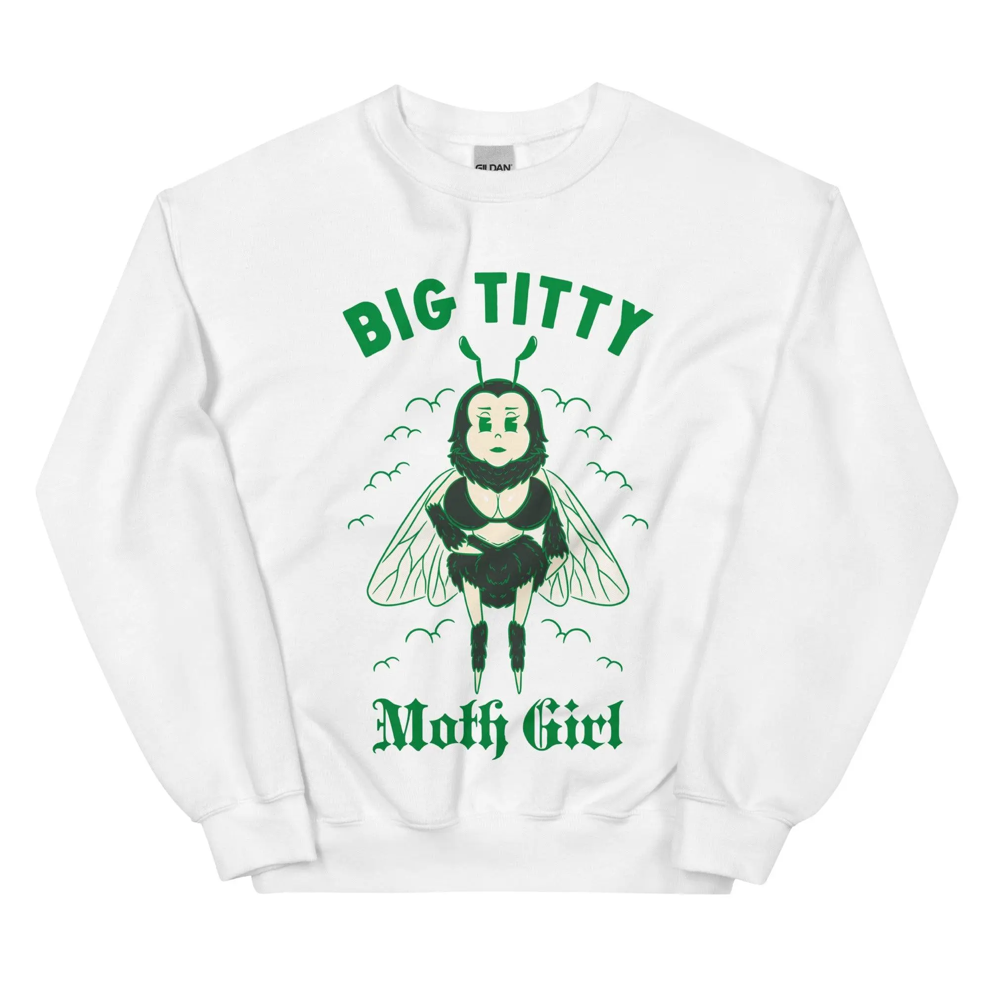 Big Titty Moth Girl Sweatshirt - Image 9