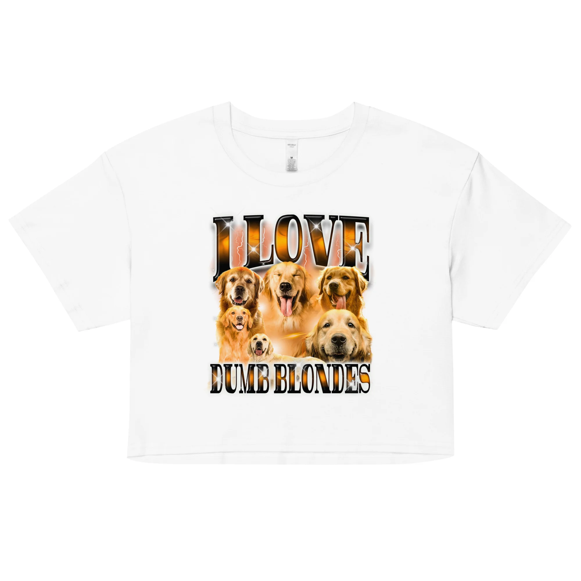 I Love Dumb Blondes Women’s crop top - Image 5