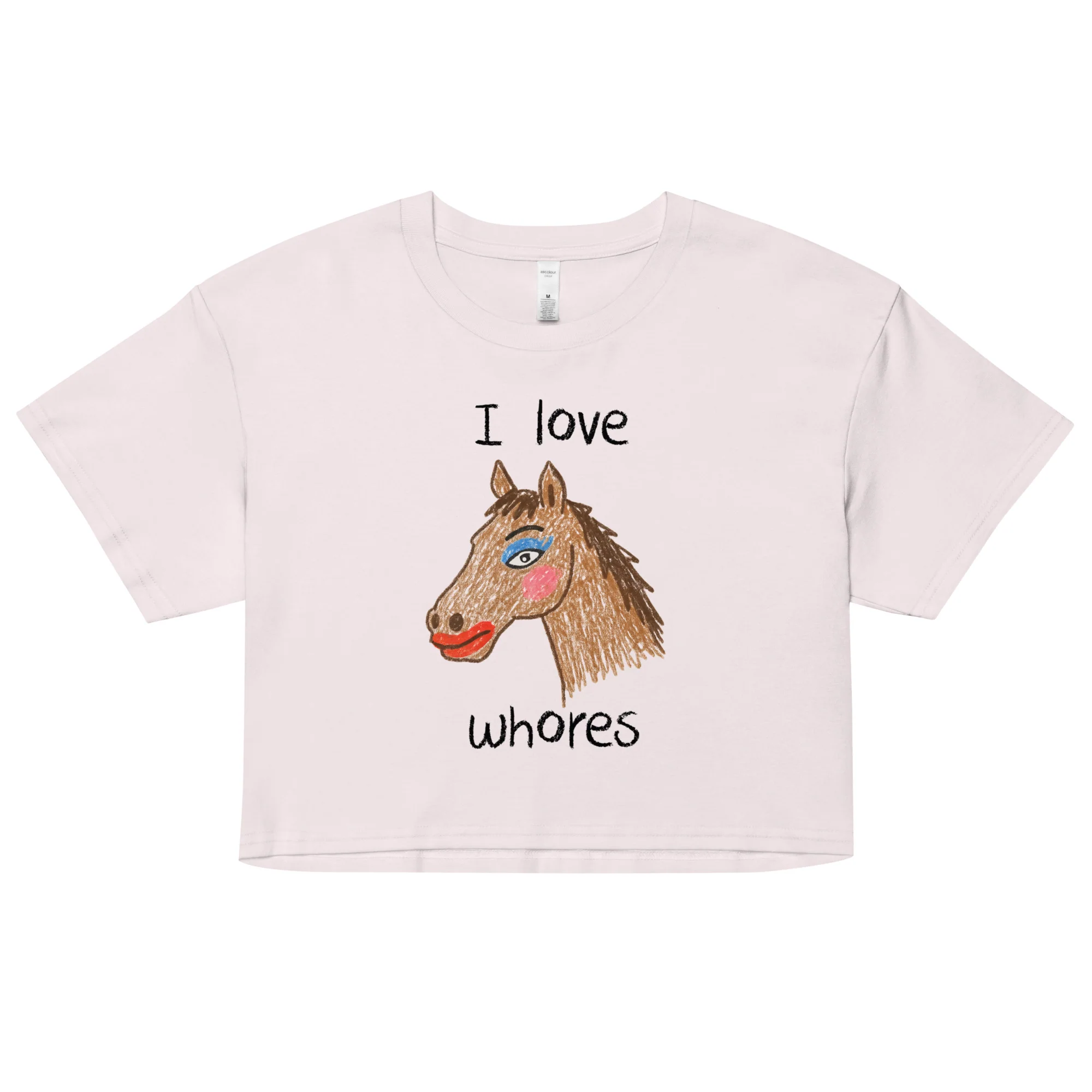 I Love Whores Women’s crop top - Image 3