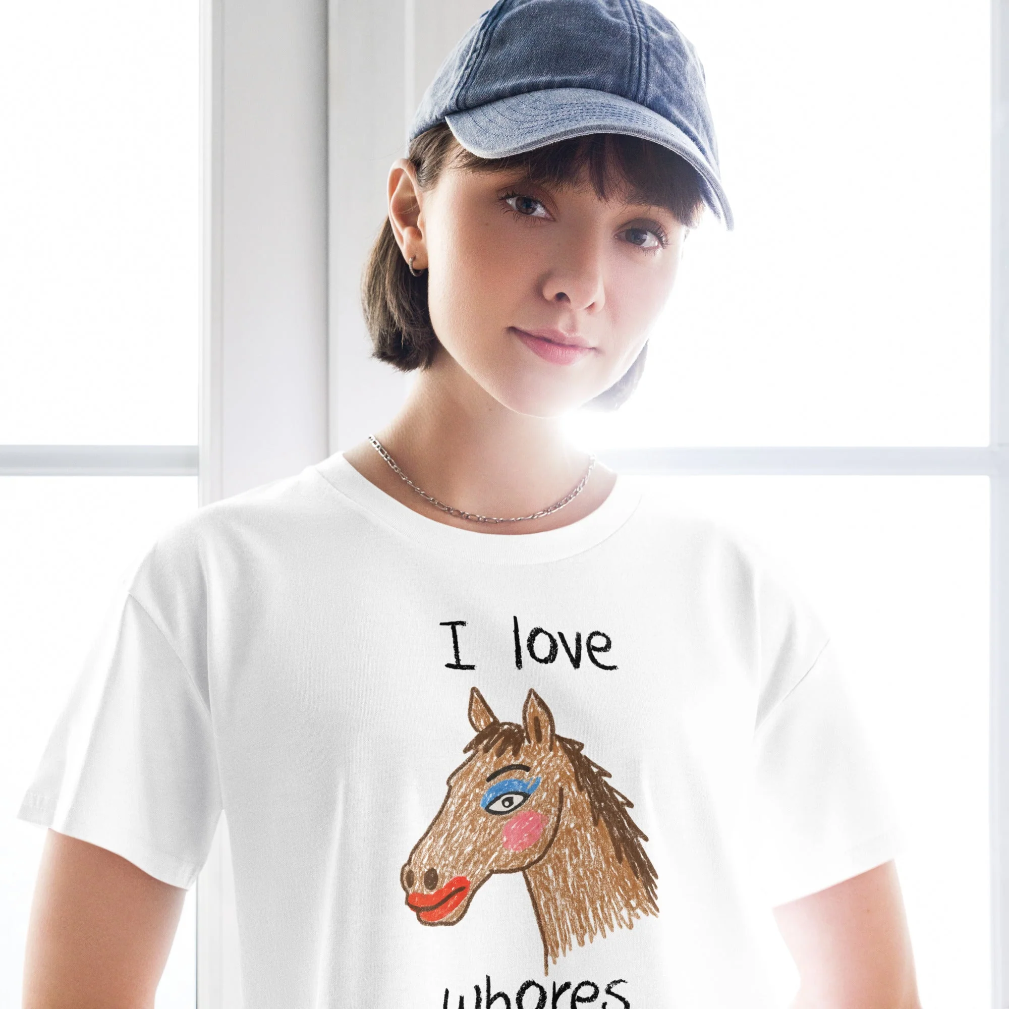 I Love Whores Women’s crop top - Image 5