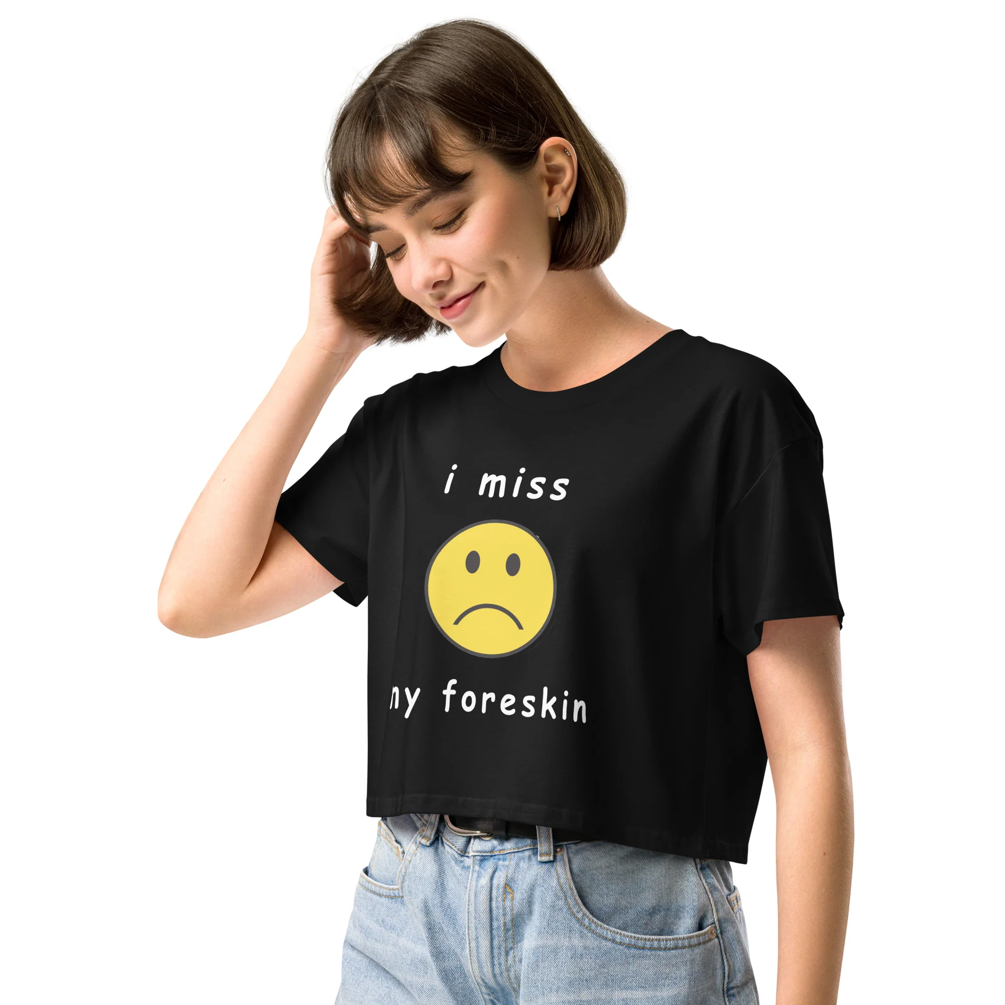 I miss my foreskin Women’s crop top - Image 6